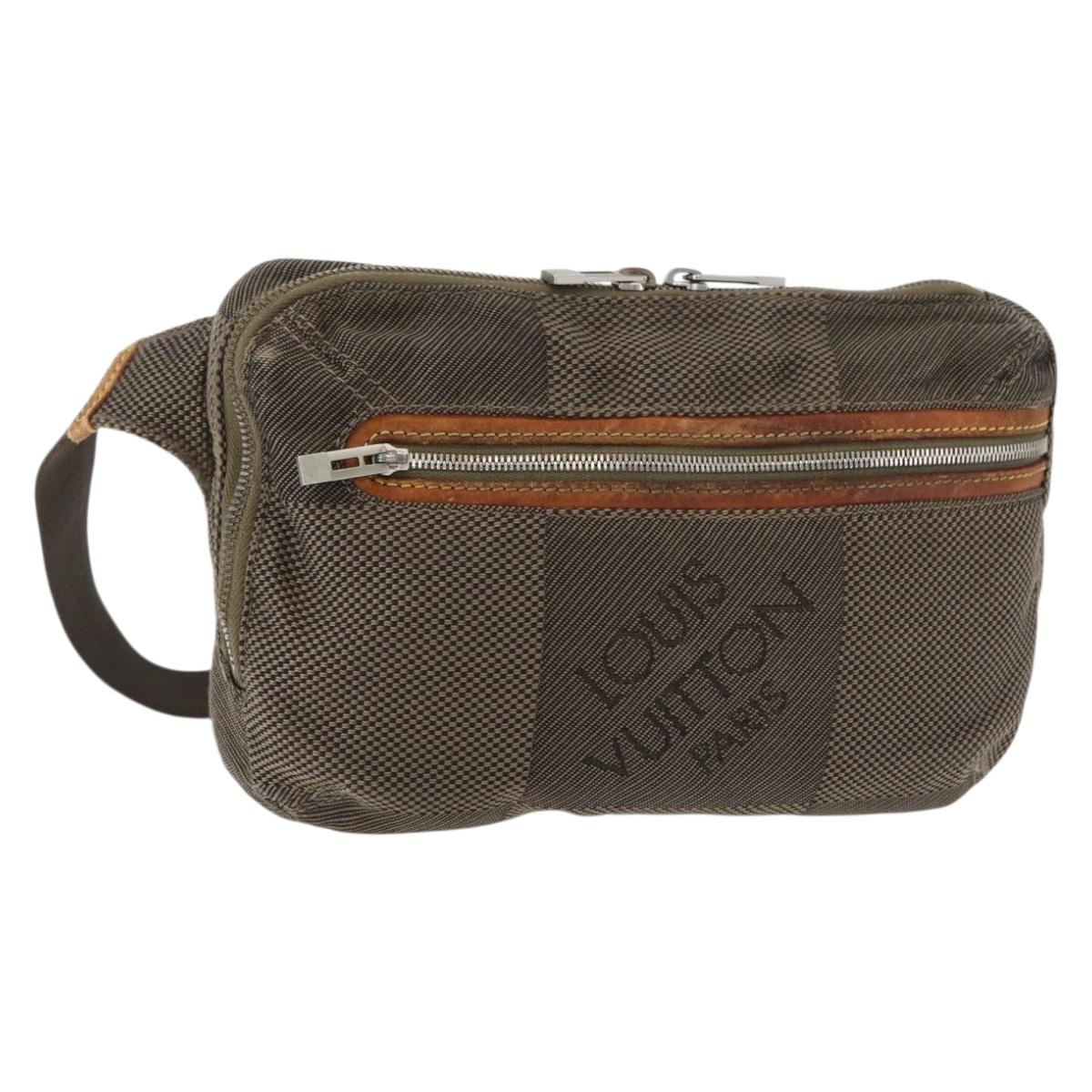 LOUIS VUITTON Damier Geant Arche Waist Bag Khaki M93022 LV Auth bs35025