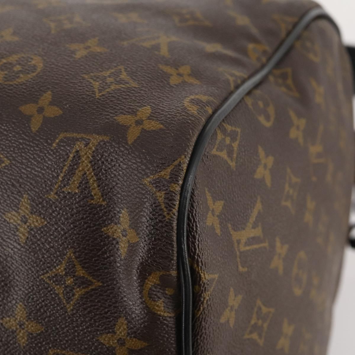 LOUIS VUITTON Monogram Macassar Keepall Bandouliere 55 Bag M56714 Auth bs35027