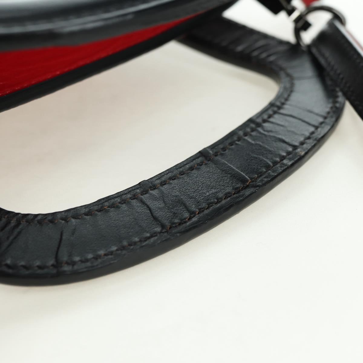 Christian Louboutin Hand Bag Leather 2way Red Silver Auth bs35035V