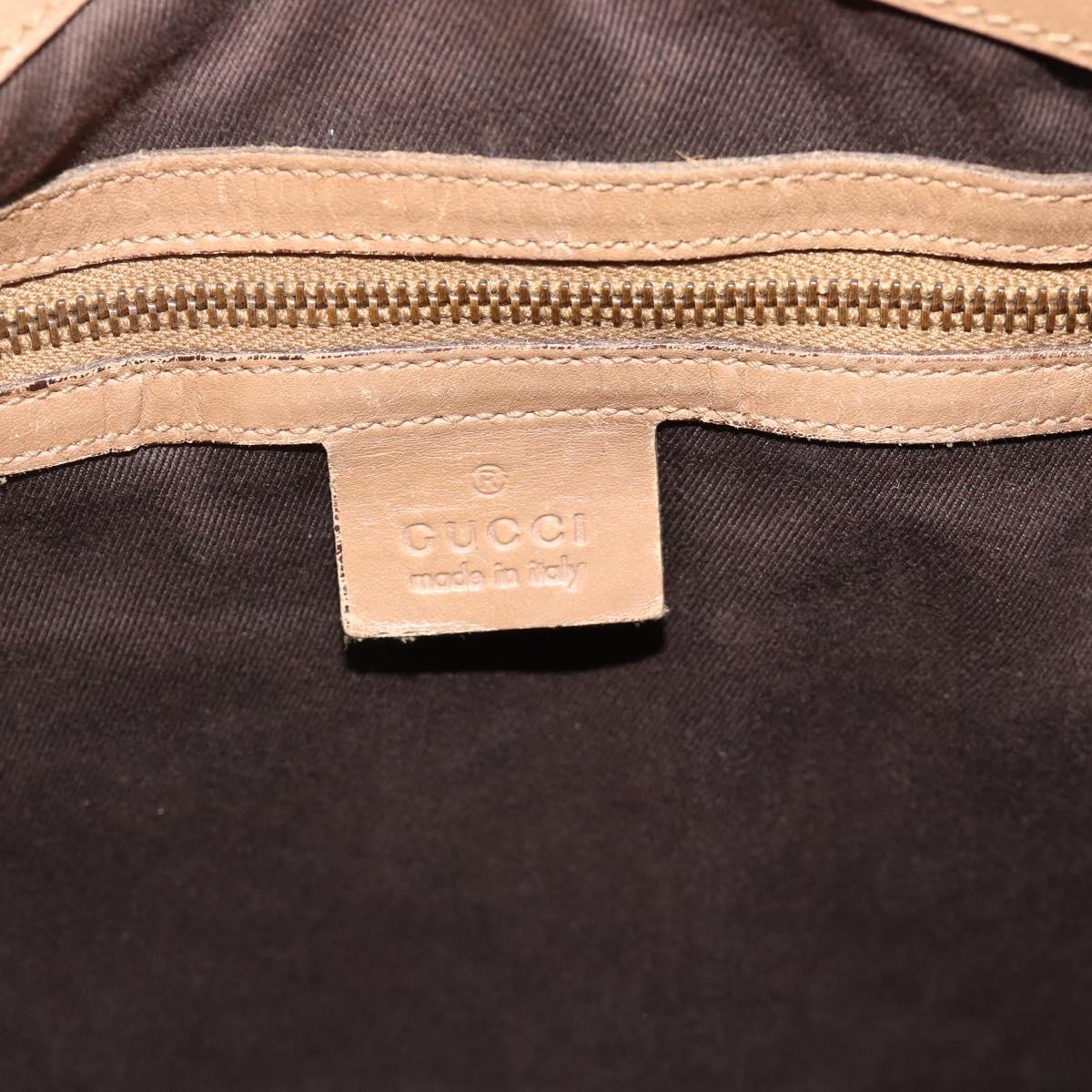 GUCCI GG Canvas Tote Bag Beige Gold 109141 Auth bs35044