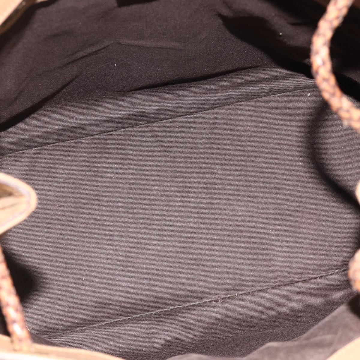 GUCCI GG Canvas Tote Bag Beige Gold 109141 Auth bs35044