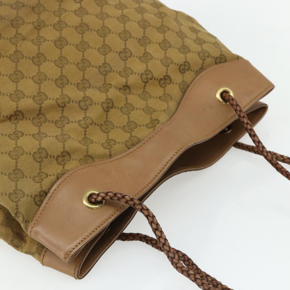 GUCCI GG Canvas Tote Bag Beige Gold 109141 Auth bs35044