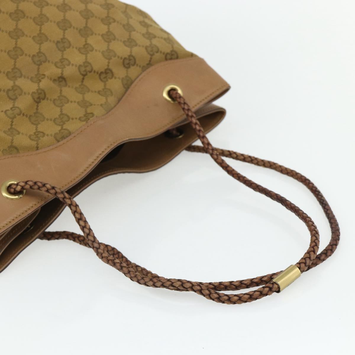 GUCCI GG Canvas Tote Bag Beige Gold 109141 Auth bs35044
