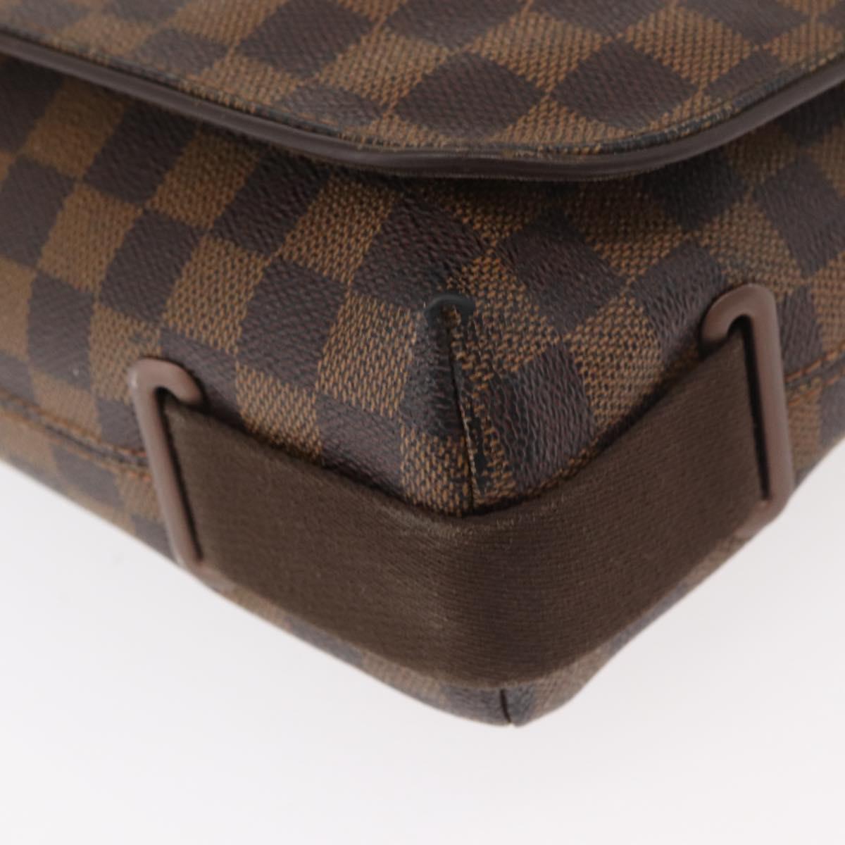 LOUIS VUITTON Damier Ebene Brooklyn MM Shoulder Bag N51211 LV Auth bs35045