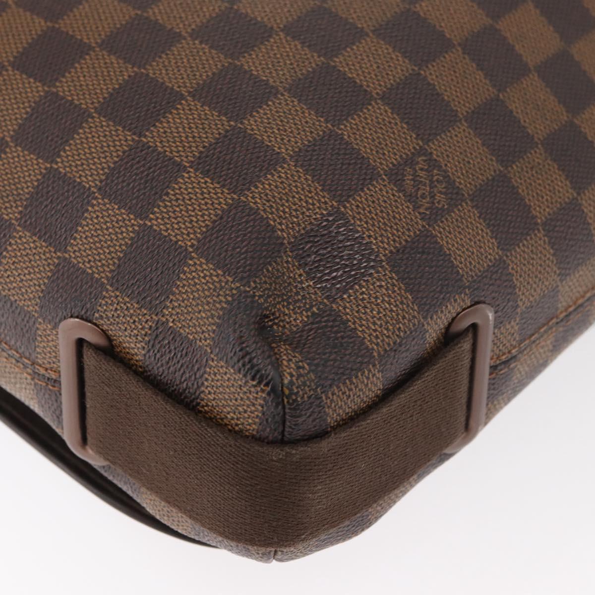 LOUIS VUITTON Damier Ebene Brooklyn MM Shoulder Bag N51211 LV Auth bs35045