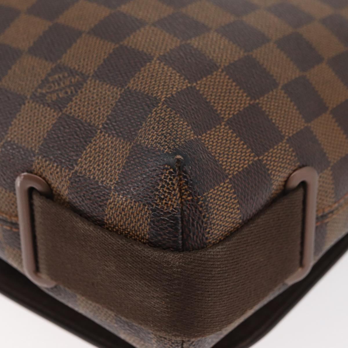 LOUIS VUITTON Damier Ebene Brooklyn MM Shoulder Bag N51211 LV Auth bs35045
