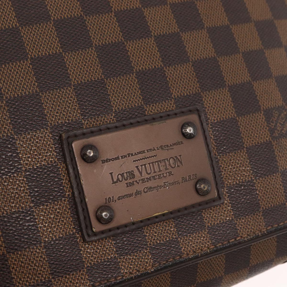LOUIS VUITTON Damier Ebene Brooklyn MM Shoulder Bag N51211 LV Auth bs35045