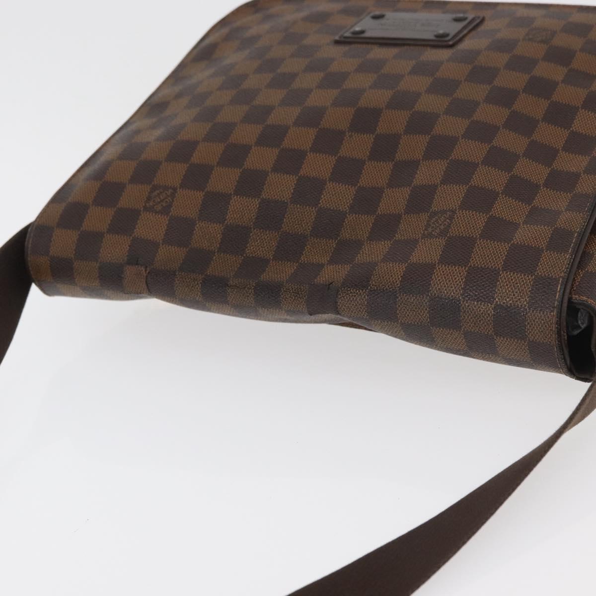 LOUIS VUITTON Damier Ebene Brooklyn MM Shoulder Bag N51211 LV Auth bs35045