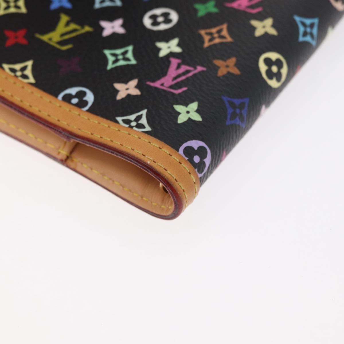 LOUIS VUITTON Monogram Multicolor Agenda PM Day Cover Black R20895 Auth bs35086A