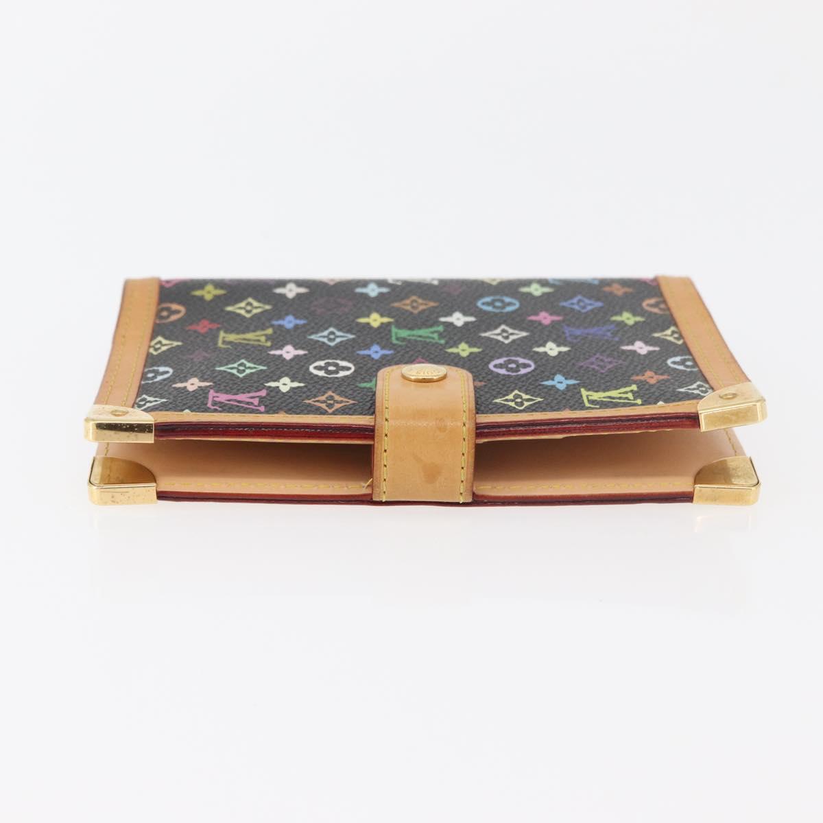 LOUIS VUITTON Monogram Multicolor Agenda PM Day Cover Black R20895 Auth bs35086A