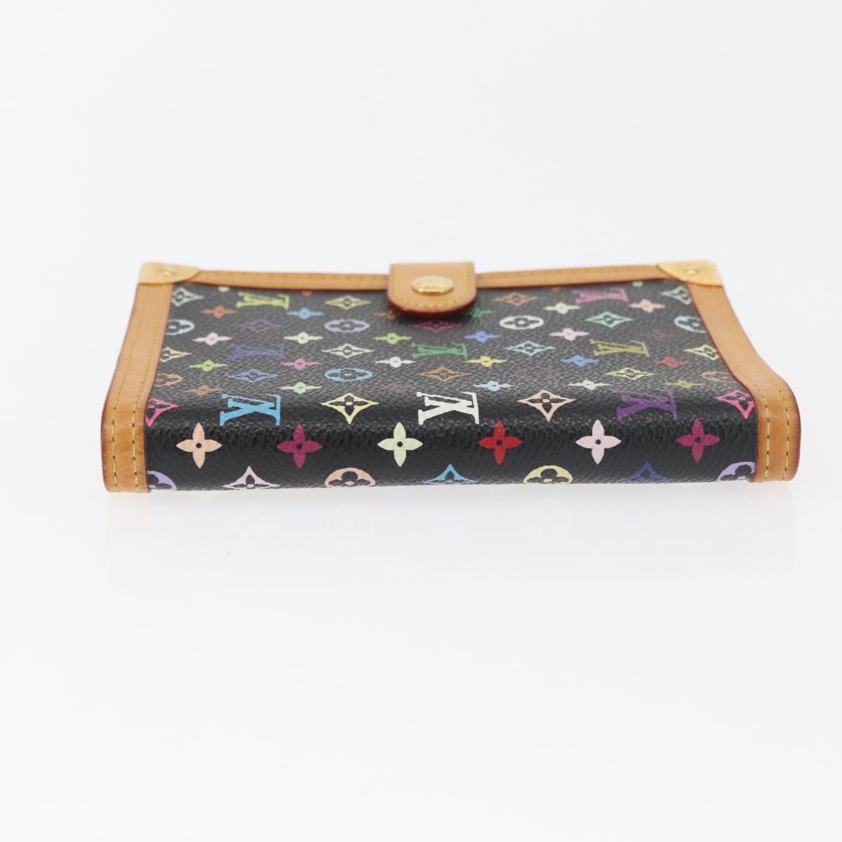 LOUIS VUITTON Monogram Multicolor Agenda PM Day Cover Black R20895 Auth bs35086A
