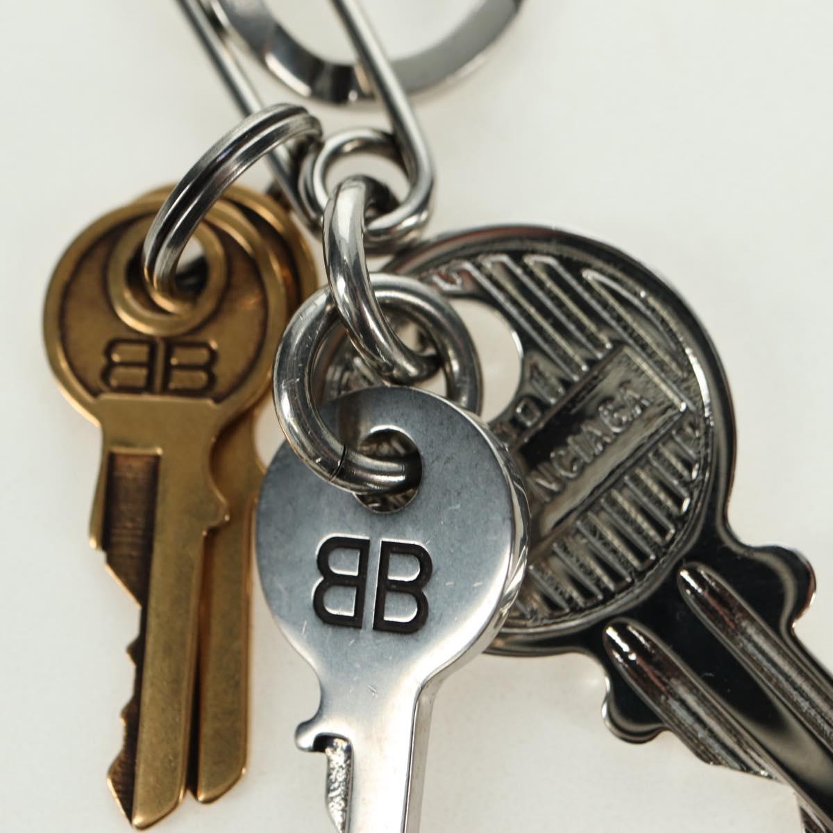 BALENCIAGA Old School Pierce metal Silver Gold Auth bs35093SAM