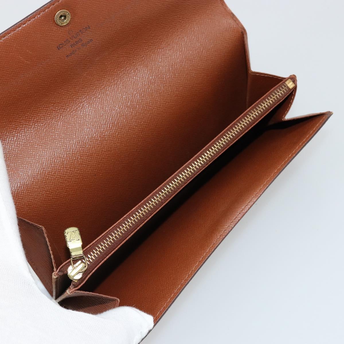 LOUIS VUITTON Monogram Portefeuille Credit Wallet Monogram M61723 Auth bs35095