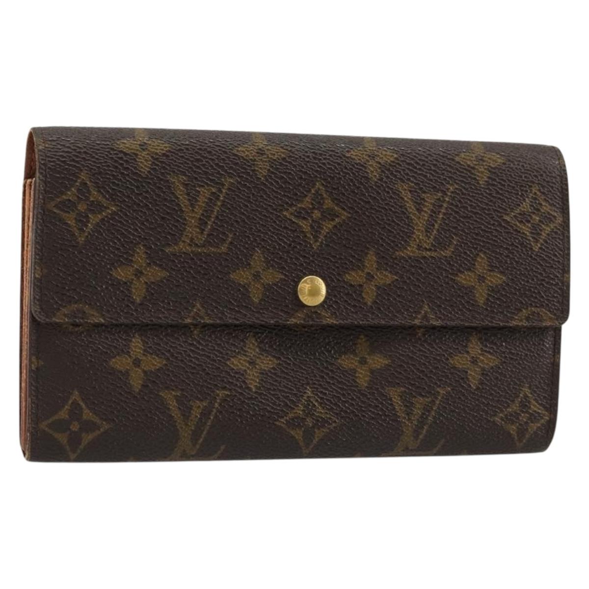 LOUIS VUITTON Monogram Portefeuille Credit Wallet Monogram M61723 Auth bs35095