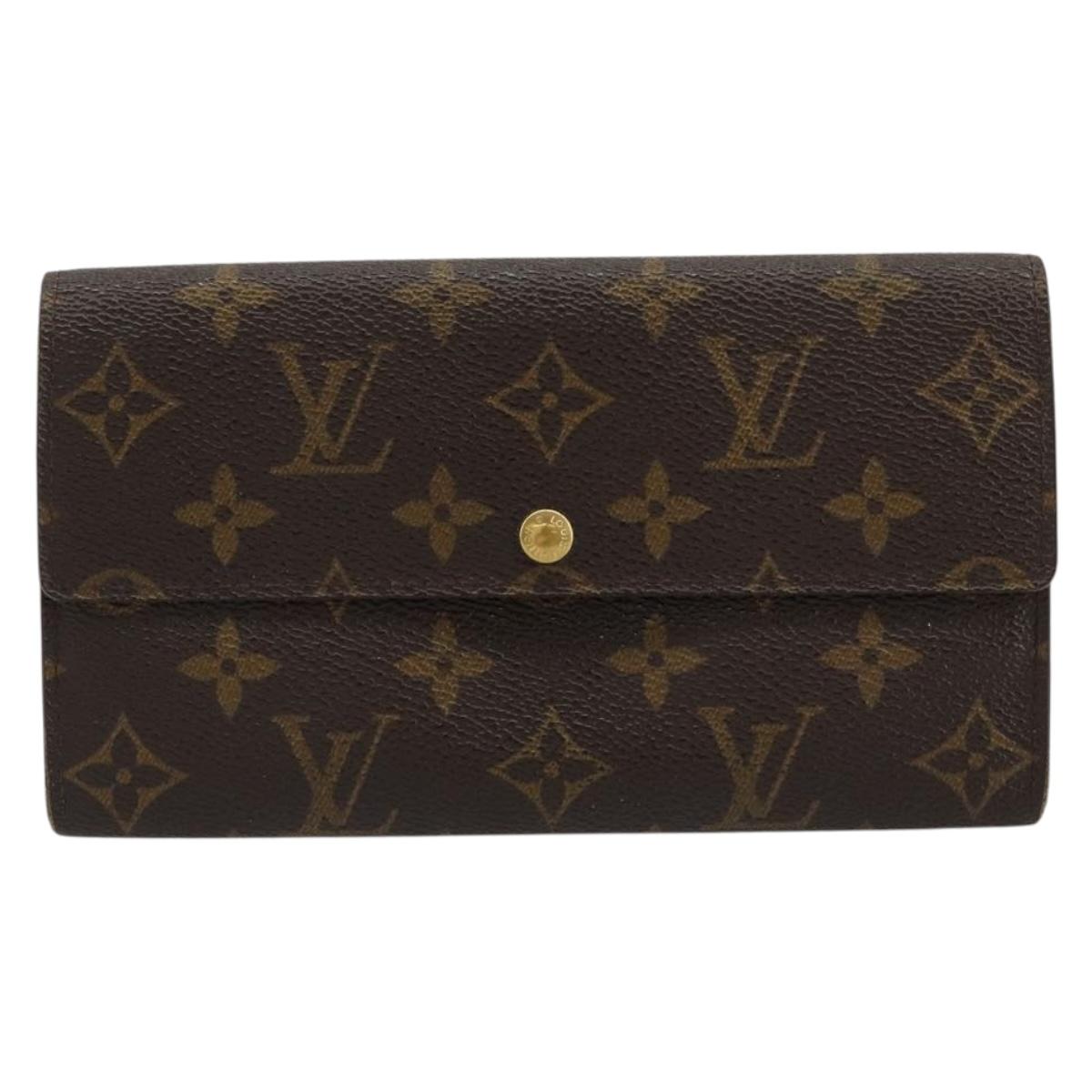 LOUIS VUITTON Monogram Portefeuille Credit Wallet Monogram M61723 Auth bs35095