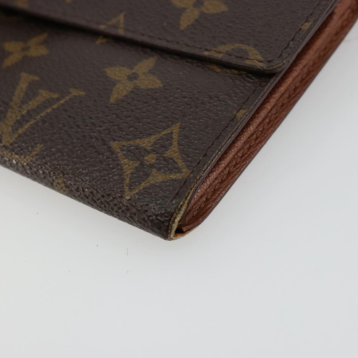 LOUIS VUITTON Monogram Portefeuille Credit Wallet Monogram M61723 Auth bs35095