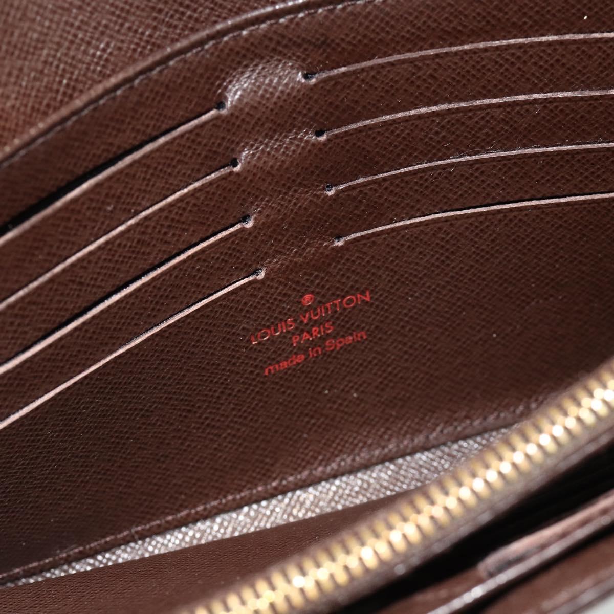 LOUIS VUITTON Damier Ebene Portefeuille Sistina Long Wallet N61747 Auth bs35096