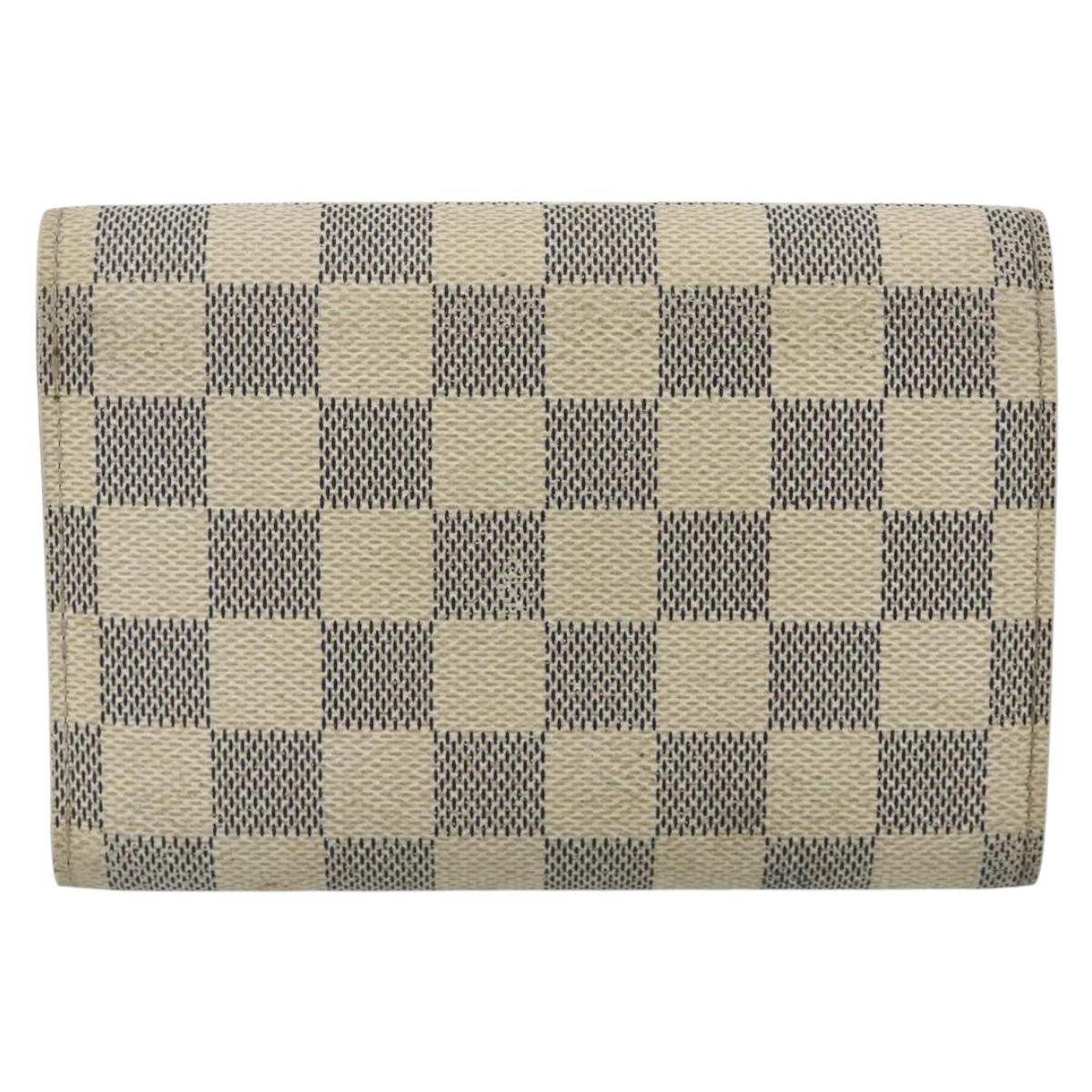 LOUIS VUITTON Damier Azur Portefeuille Alexandra Wallet Damier Azur Auth bs35098
