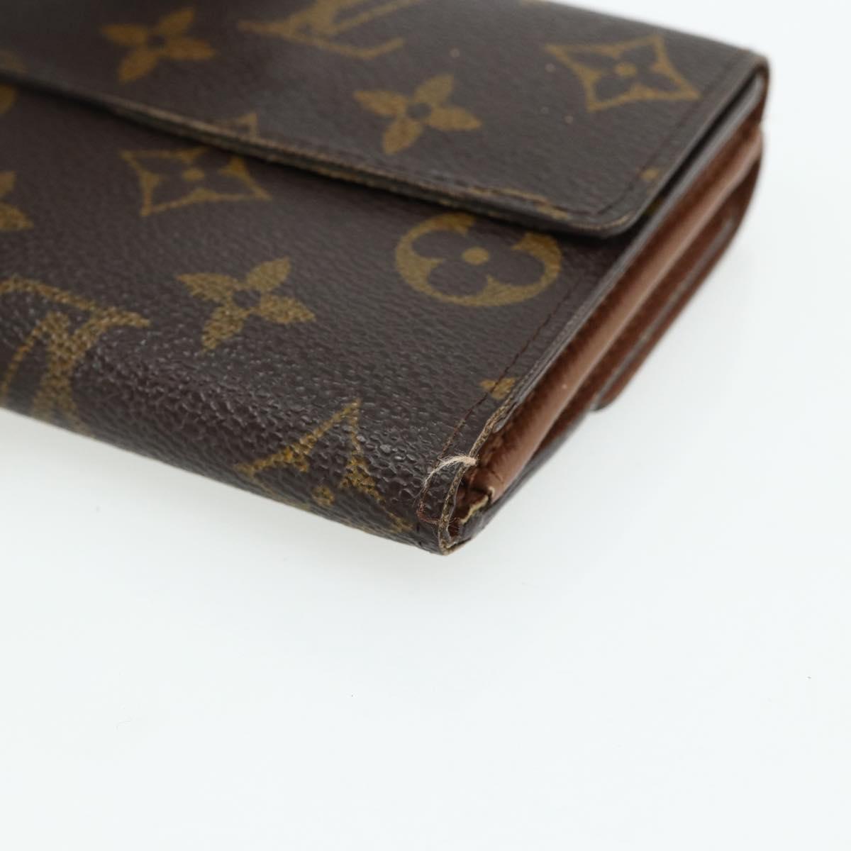 LOUIS VUITTON Monogram Portefeuille Elise Trifold Wallet M61654 LV Auth bs35099