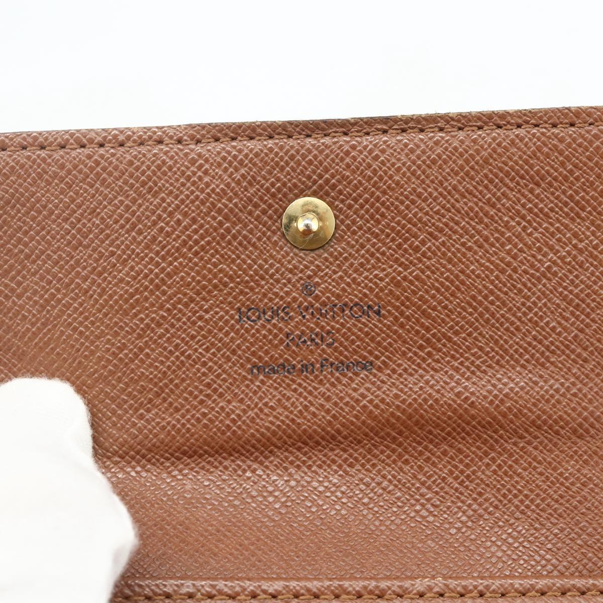 LOUIS VUITTON Monogram Portefeuille Elise Trifold Wallet M61654 LV Auth bs35099