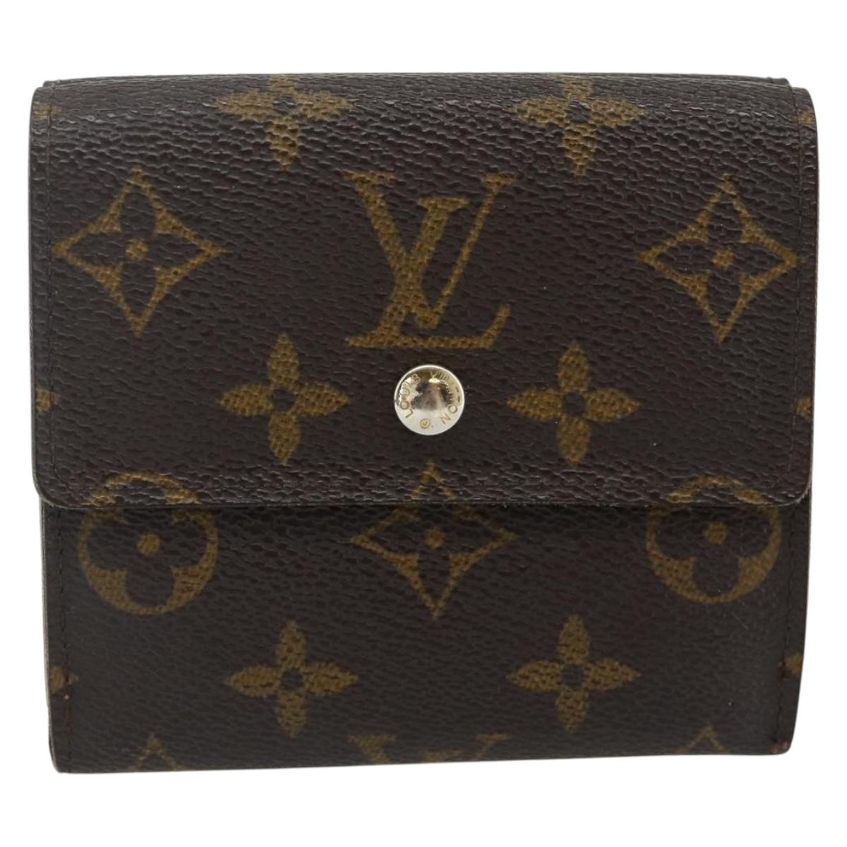 LOUIS VUITTON Monogram Portefeuille Elise Trifold Wallet M61654 LV Auth bs35099