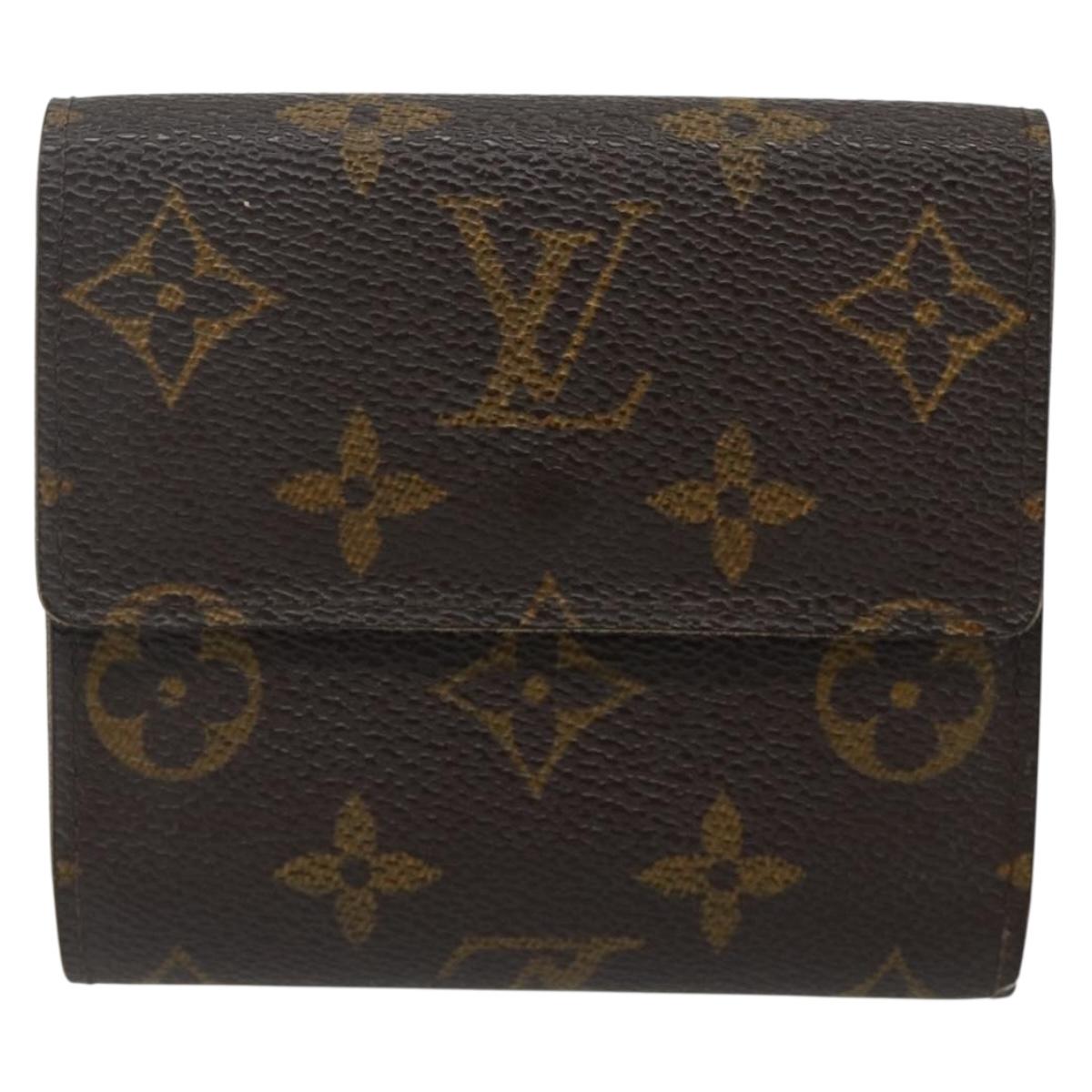 LOUIS VUITTON Monogram Portefeuille Elise Trifold Wallet M61654 LV Auth bs35099