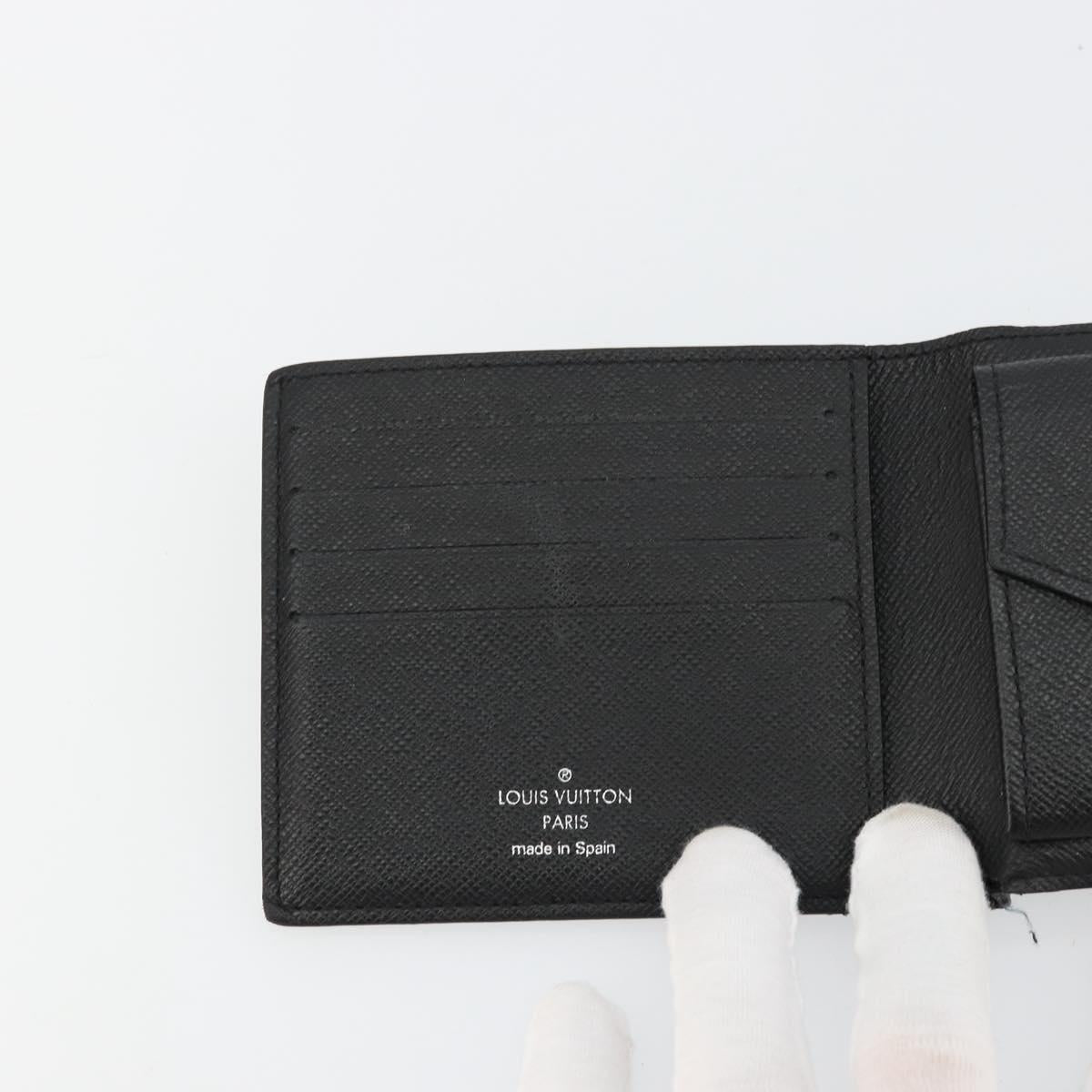 LOUIS VUITTON Monogram Eclipse Portefeuille Marco NM Wallet M62545 Auth bs35101