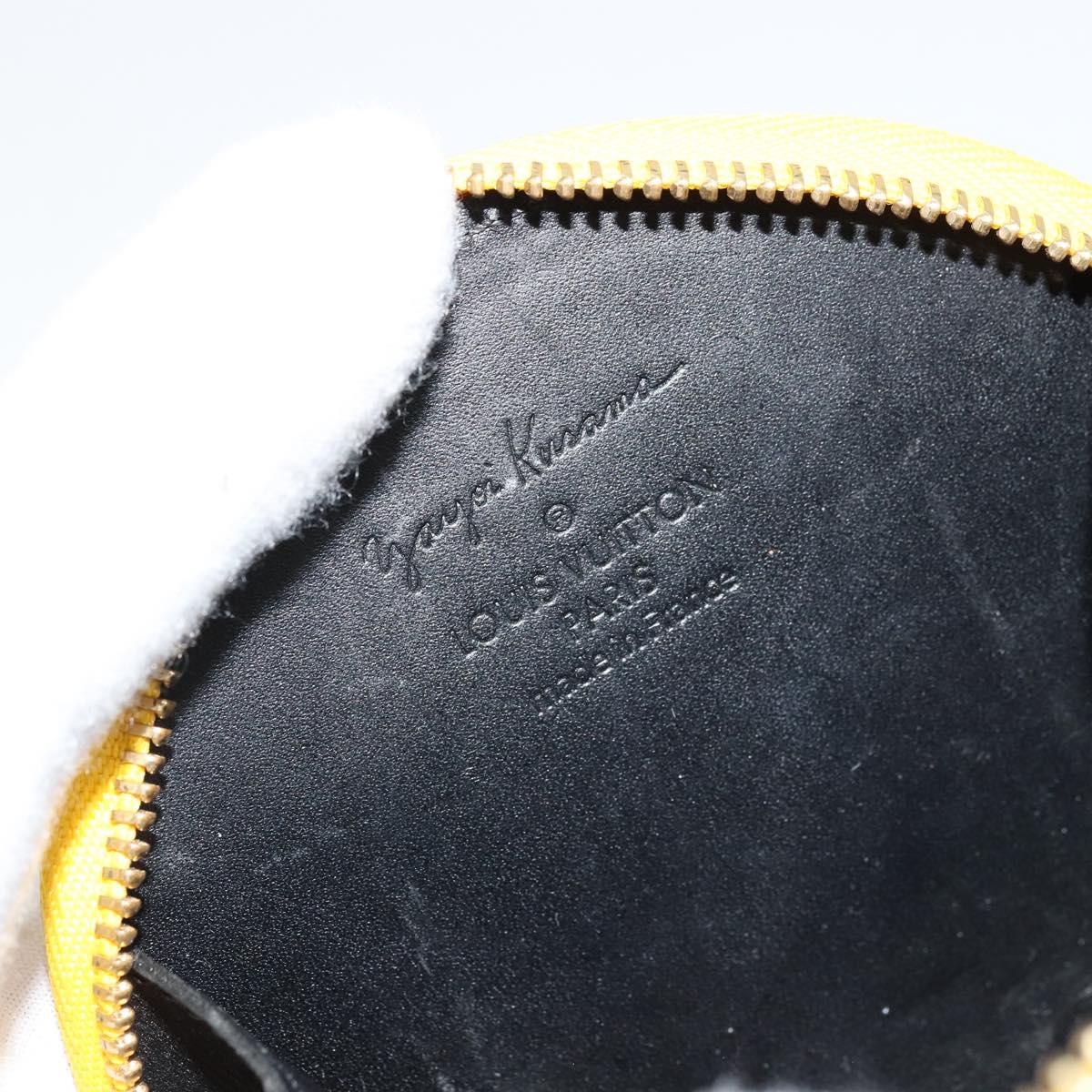 LOUIS VUITTON Vernis Porte Monnaie Chapo Purse Yellow M91569 LV Auth bs35103