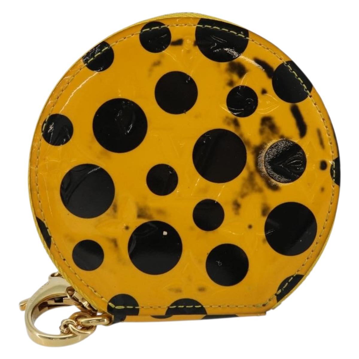 LOUIS VUITTON Vernis Porte Monnaie Chapo Purse Yellow M91569 LV Auth bs35103