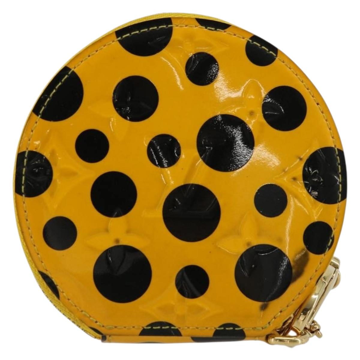 LOUIS VUITTON Vernis Porte Monnaie Chapo Purse Yellow M91569 LV Auth bs35103