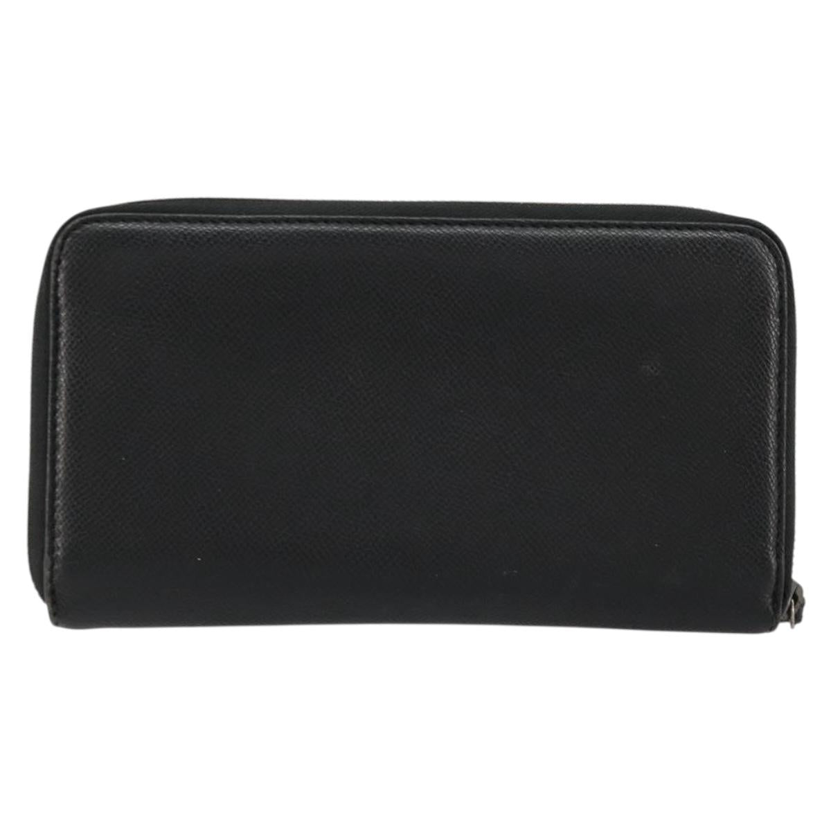 BURBERRY Long Wallet Leather Black Auth bs35104