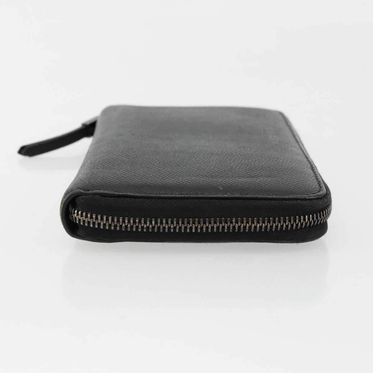 BURBERRY Long Wallet Leather Black Auth bs35104