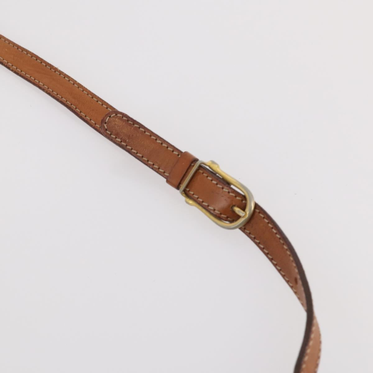 CELINE Macadam Canvas C Sulky Shoulder Bag PVC Leather 3 Set Brown Auth bs35107