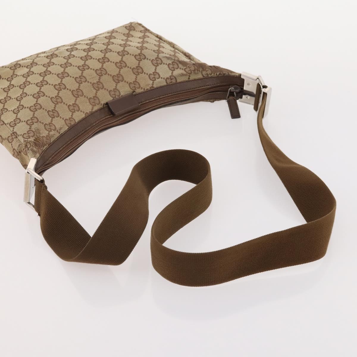GUCCI GG Supreme GG Canvas Web Sherry Line Tote Bag PVC 2 Set Beige Auth bs35109