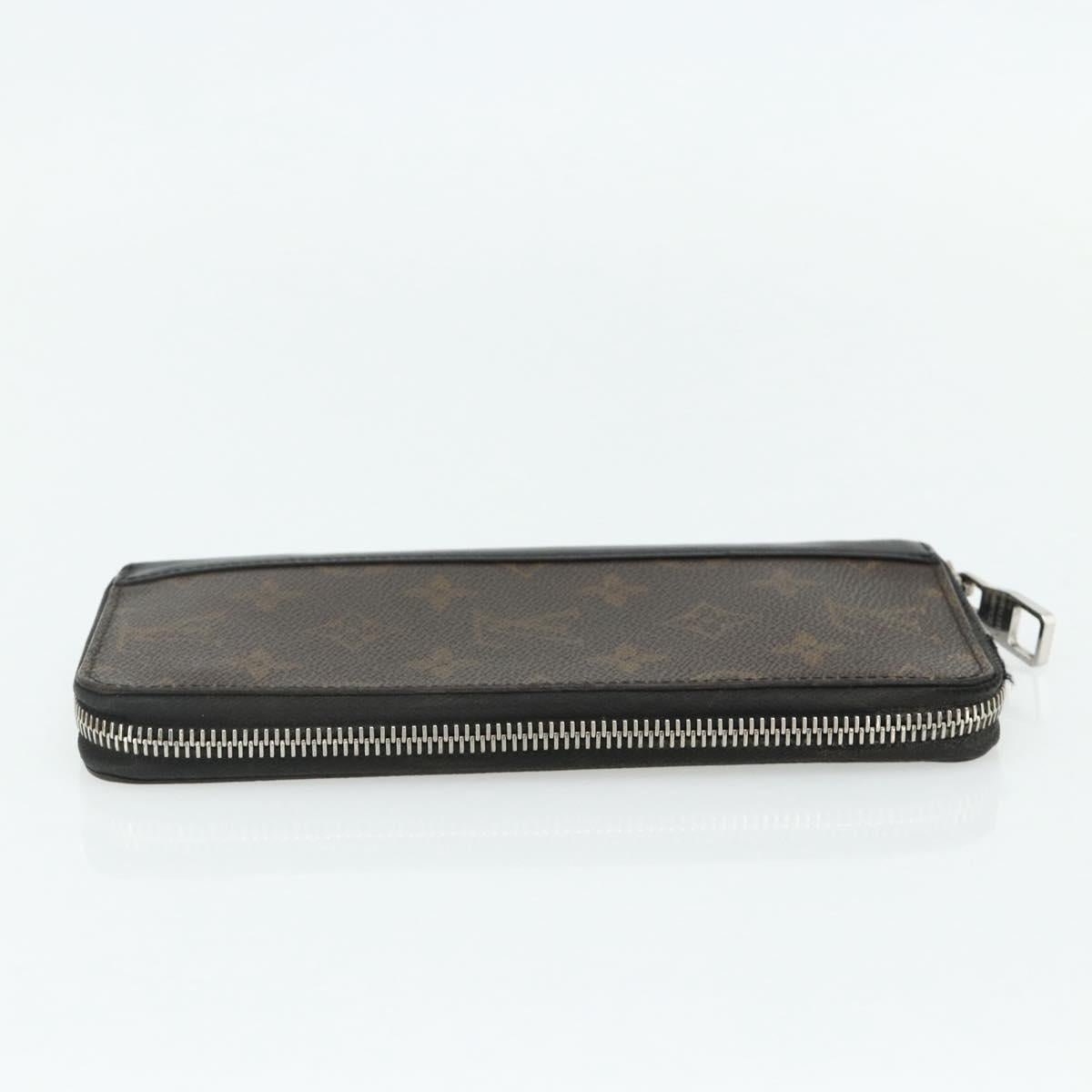 LOUIS VUITTON Monogram Macassar Zippy Wallet Vertical M60109 LV Auth bs35115