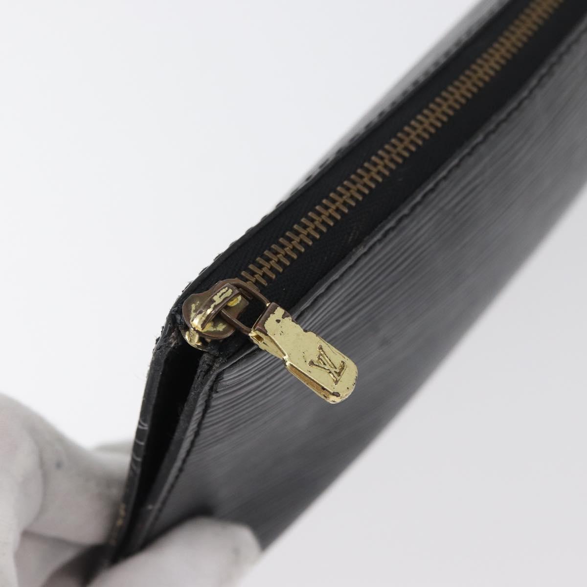 LOUIS VUITTON Epi Pochette Accessoires Pouch Black M52982 LV Auth bs35118