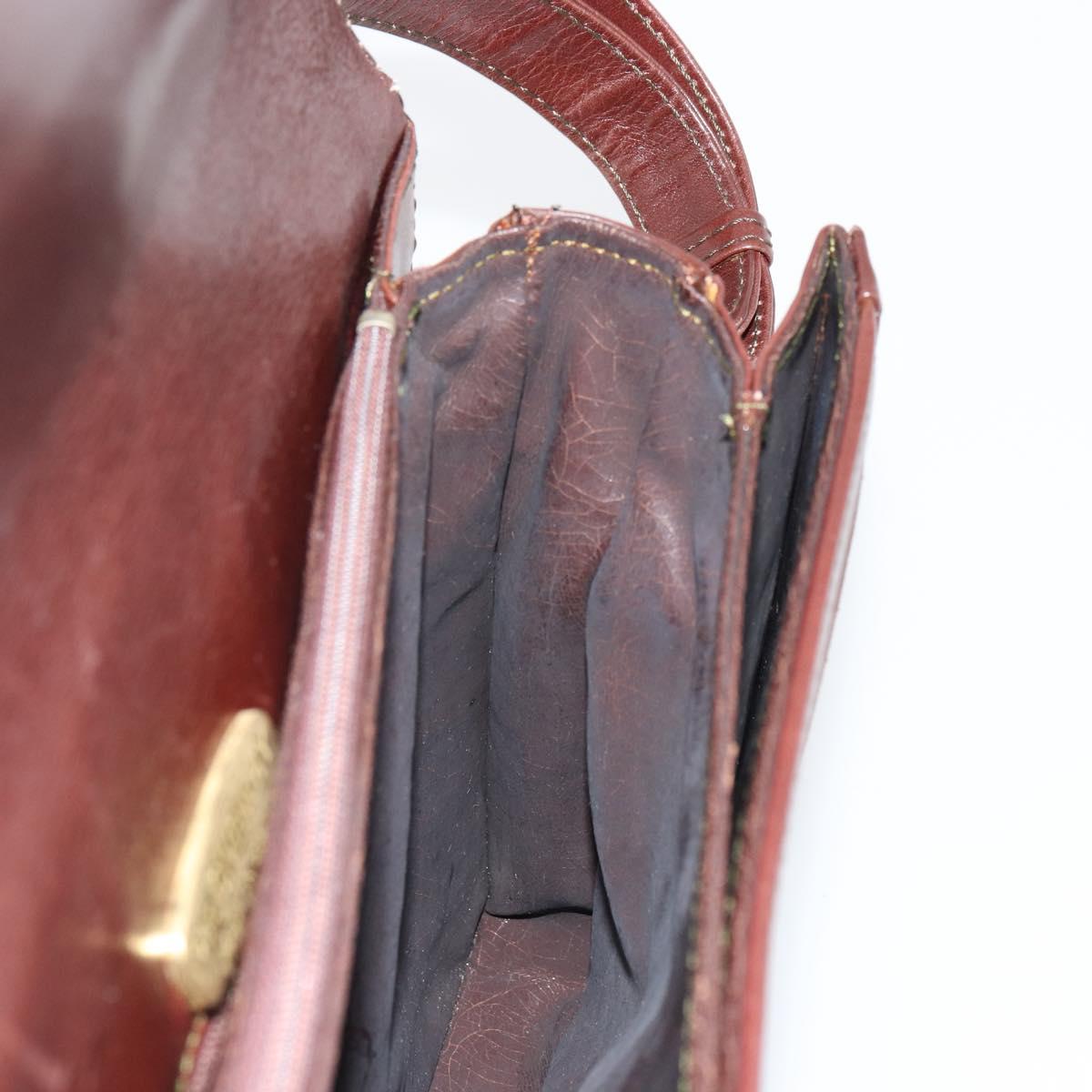 GIVENCHY Shoulder Bag Suede Brown Gold Auth bs35122