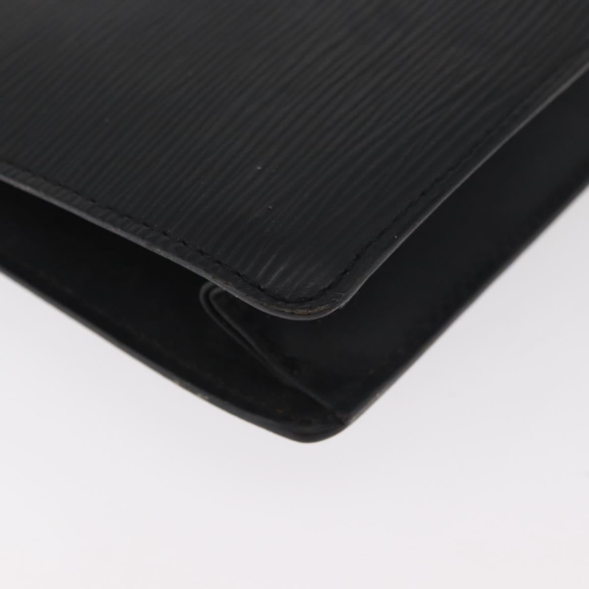 LOUIS VUITTON Epi Serie Dragonne Clutch Bag Black Noir M52612 LV Auth bs35123