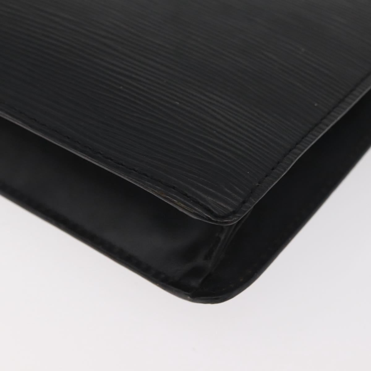 LOUIS VUITTON Epi Serie Dragonne Clutch Bag Black Noir M52612 LV Auth bs35123