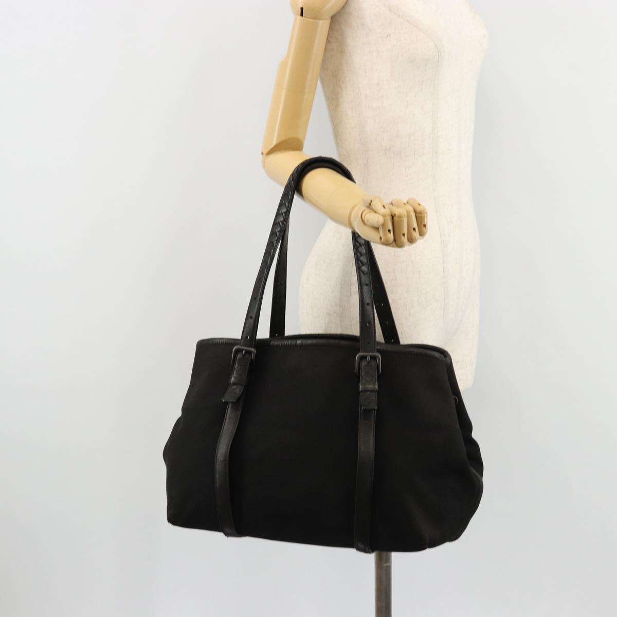 BOTTEGA VENETA Tote Bag Canvas Black 256763 Auth bs35124