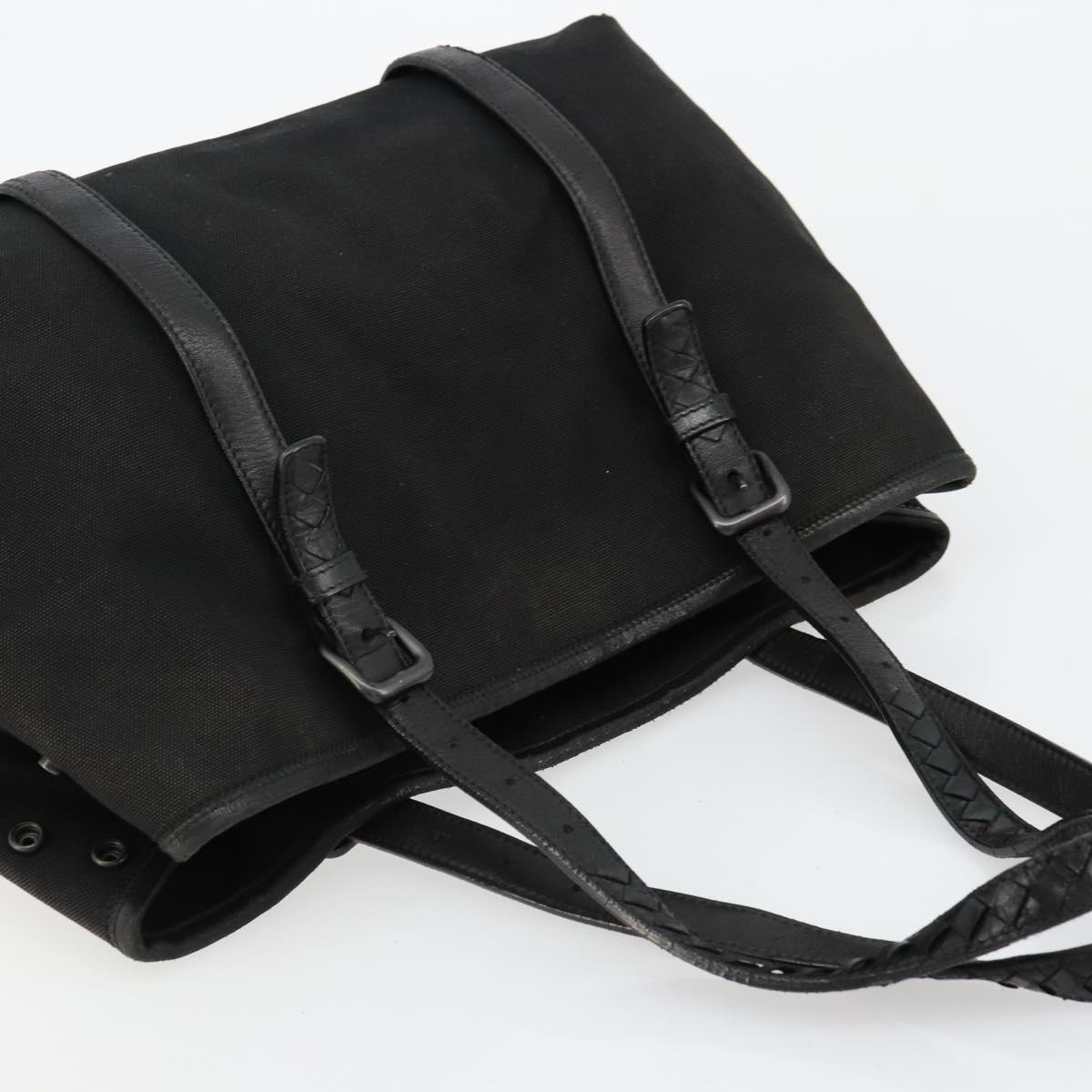 BOTTEGA VENETA Tote Bag Canvas Black 256763 Auth bs35124
