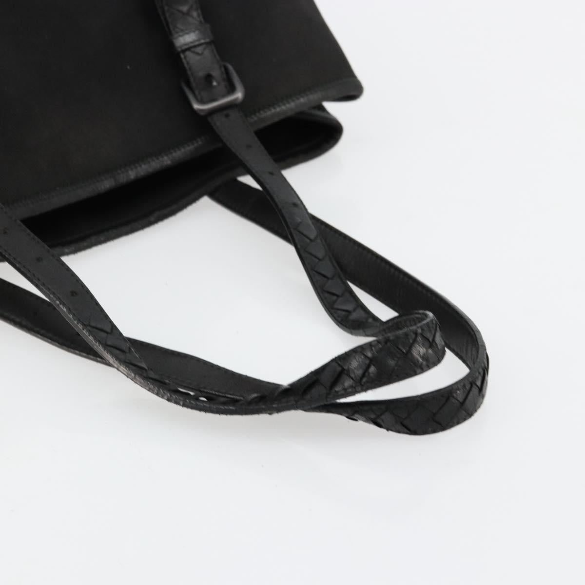 BOTTEGA VENETA Tote Bag Canvas Black 256763 Auth bs35124