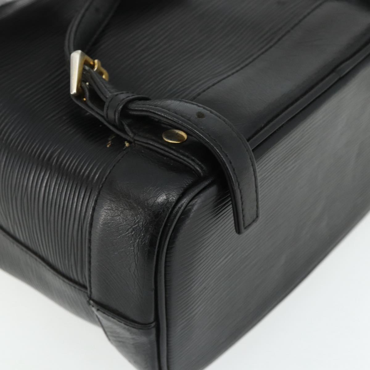 VALENTINO Backpack Leather Black Gold Auth bs35125