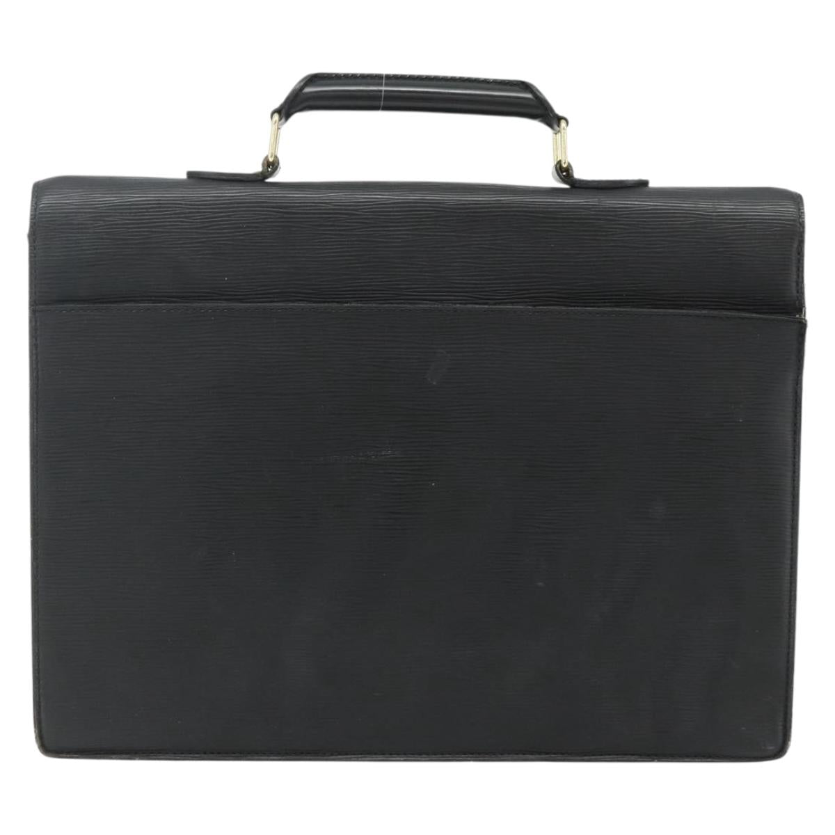 LOUIS VUITTON Epi Serviette Ambassador Business Bag Black M54412 LV Auth bs35128