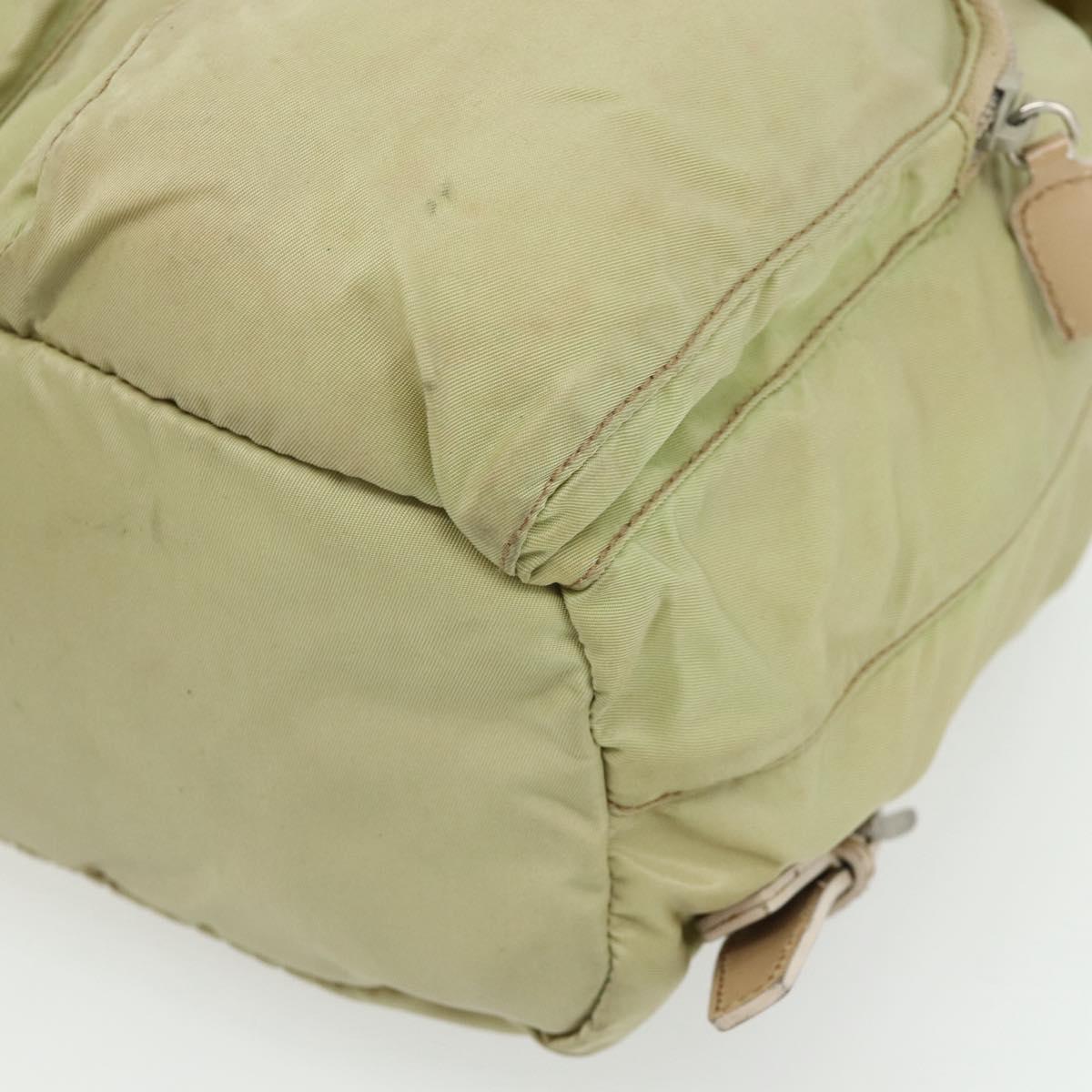 PRADA Backpack Nylon Khaki Silver Auth bs35144