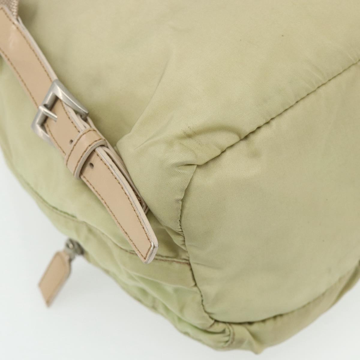 PRADA Backpack Nylon Khaki Silver Auth bs35144