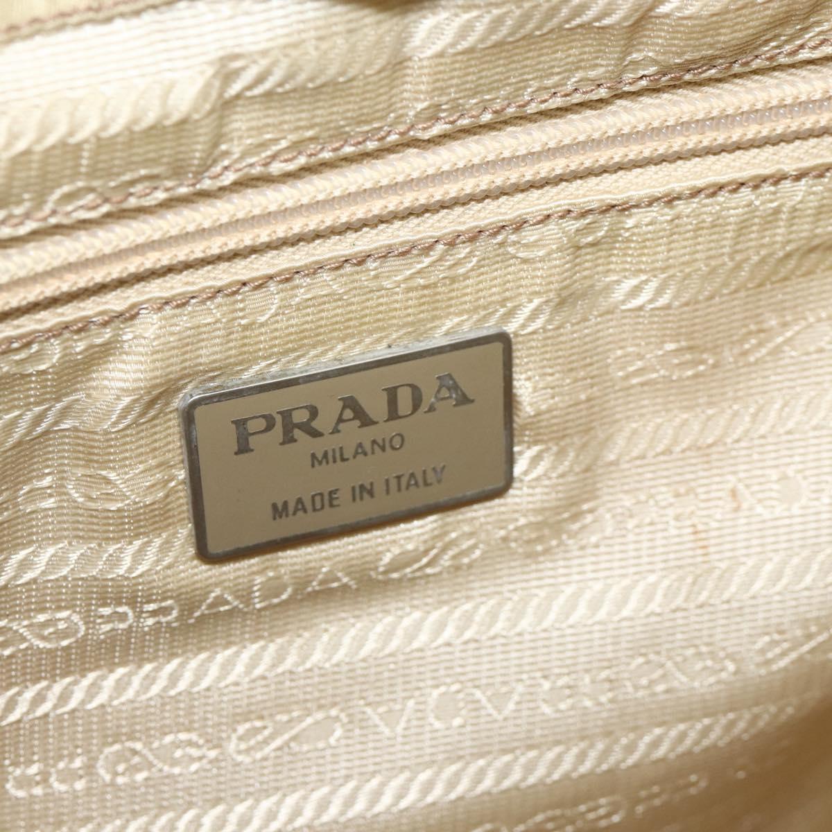 PRADA Backpack Nylon Khaki Silver Auth bs35144