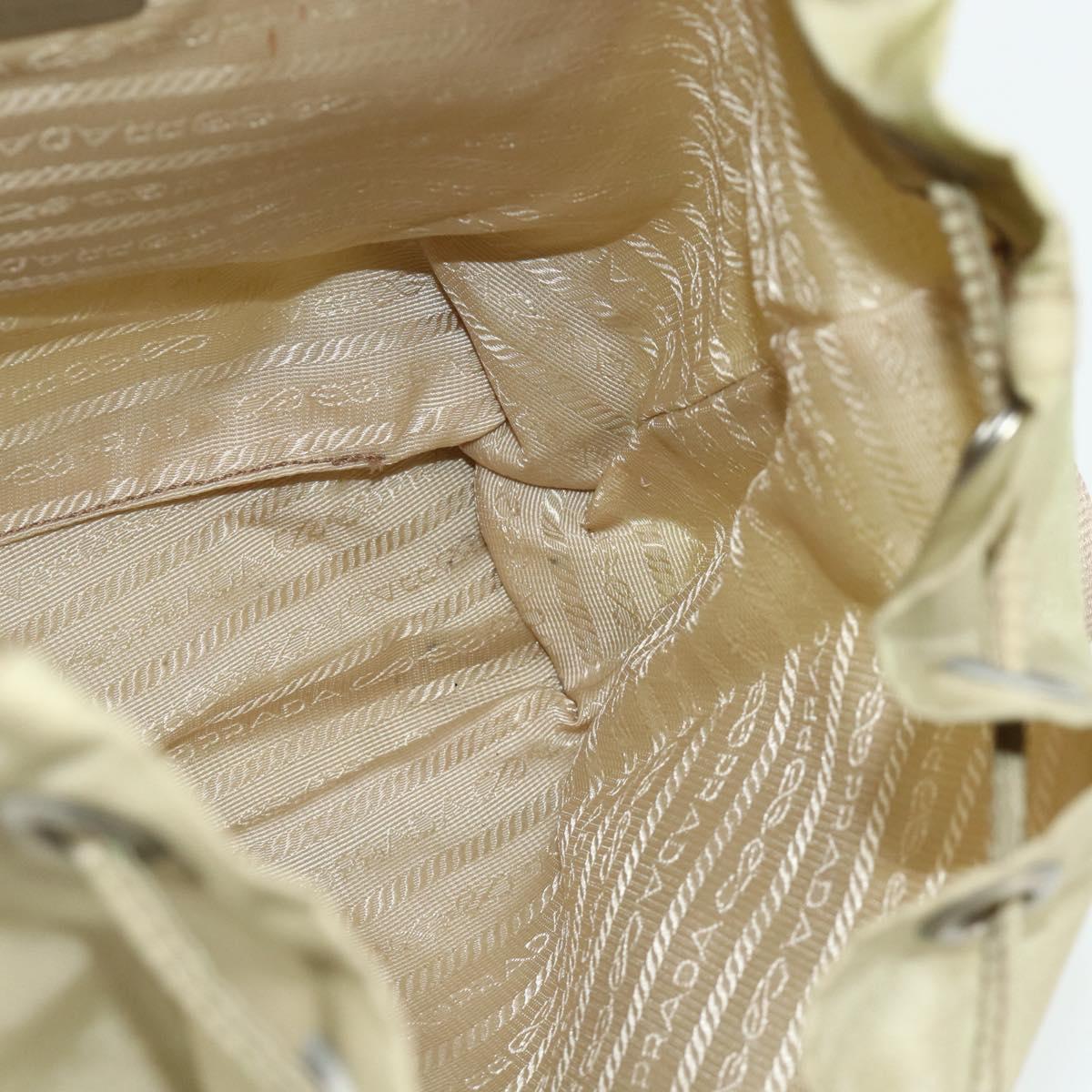 PRADA Backpack Nylon Khaki Silver Auth bs35144