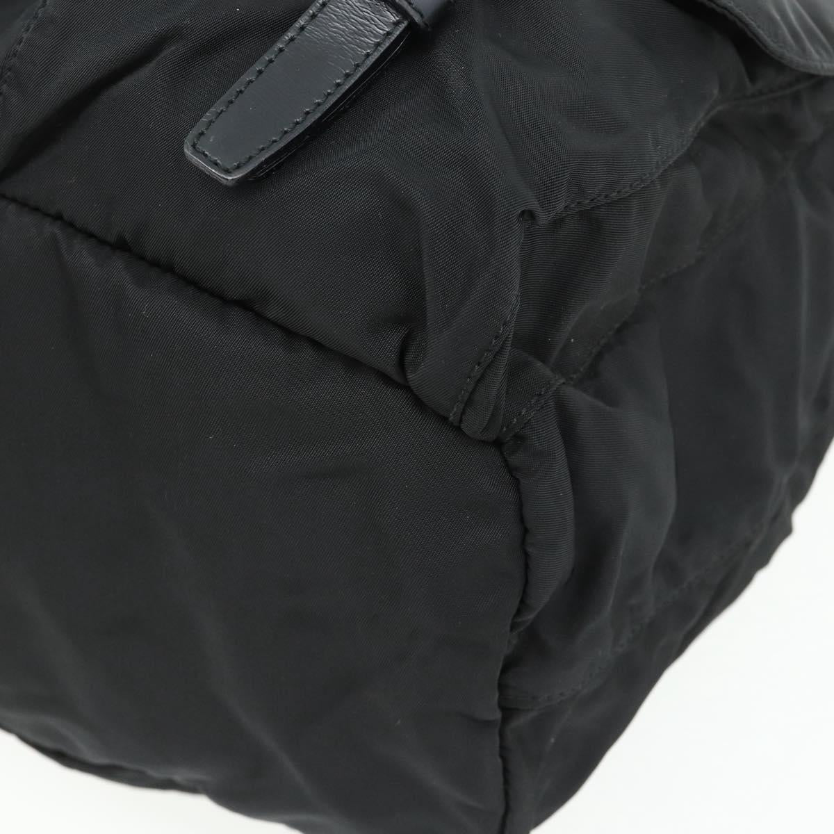 PRADA Backpack Nylon Black Silver Auth bs35153