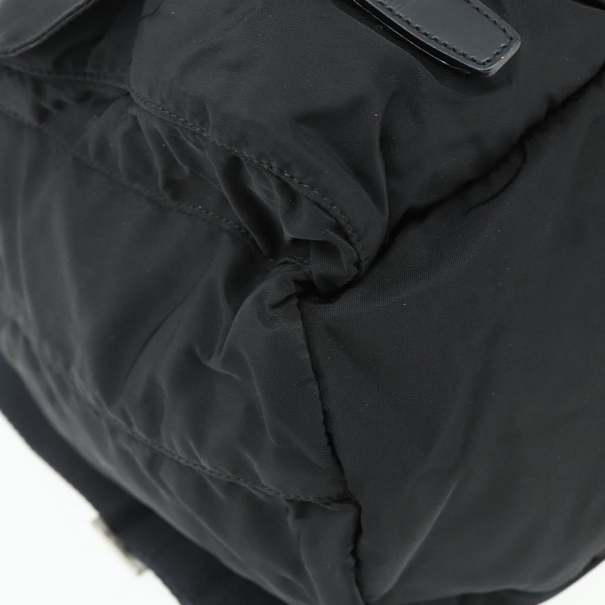 PRADA Backpack Nylon Black Silver Auth bs35153